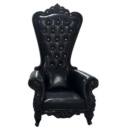 Domina Throne Chair Black Frame Black Cushion