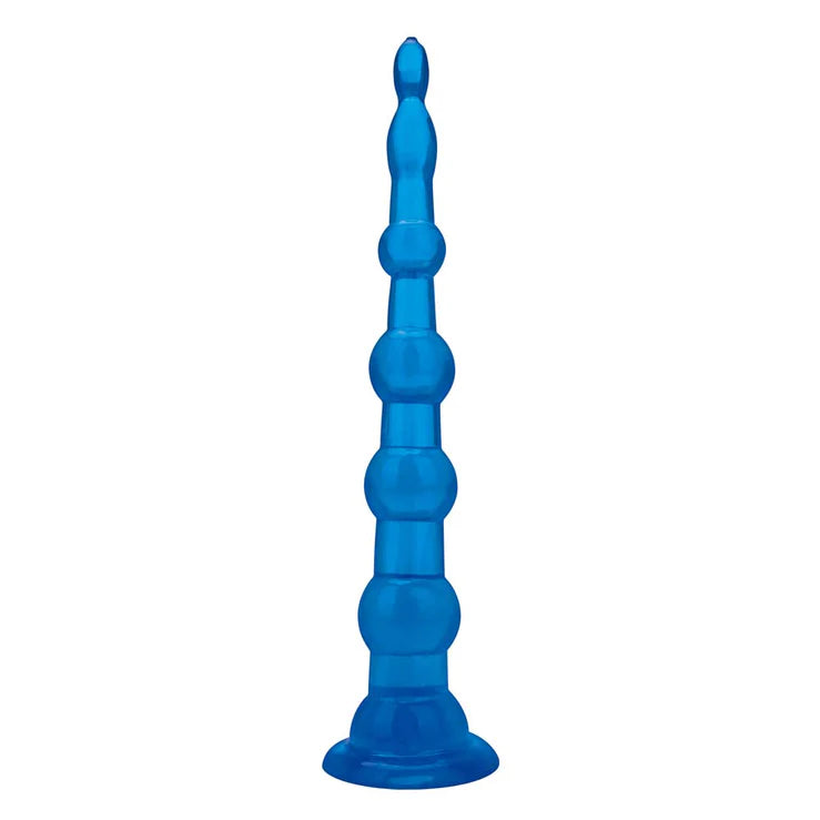 Electric EEL | Blue Line 8.5" Anal Beads With Suction Base