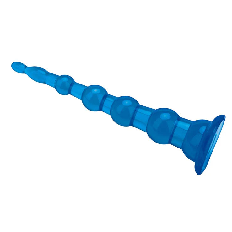 Electric EEL | Blue Line 8.5" Anal Beads With Suction Base