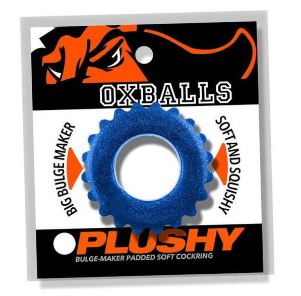 OxBalls Plushy Cock Ring Blue