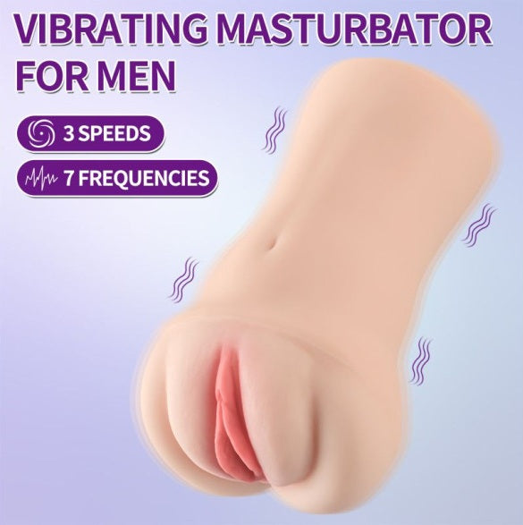 Xise Brenna Dual Density 3 Speed 7 Mode Vibrating Realistic Masturbator