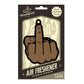 Wood Rocket Middle Finger Air Freshener Brown