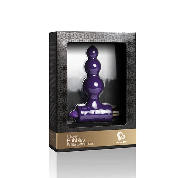 Rocks Off Petite Sensations Bubbles Vibrating Anal Butt Plug Purple