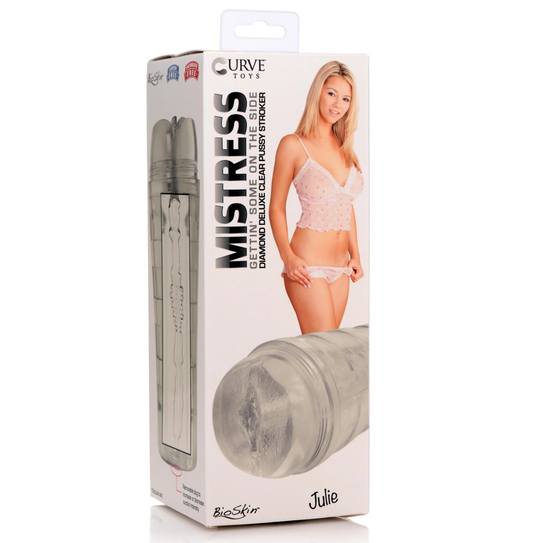 Curve Toys | Mistress Julie - Diamond Deluxe Clear Pussy Stroker Masturbator