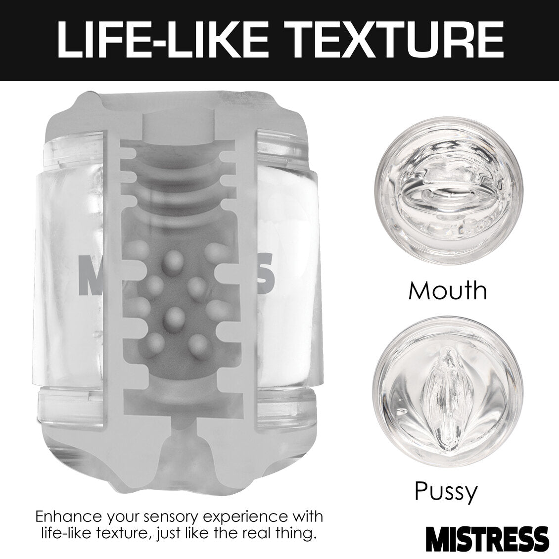 Curve Toys | Mistress Double Shot - Mouth & Pussy Mini Masturbator