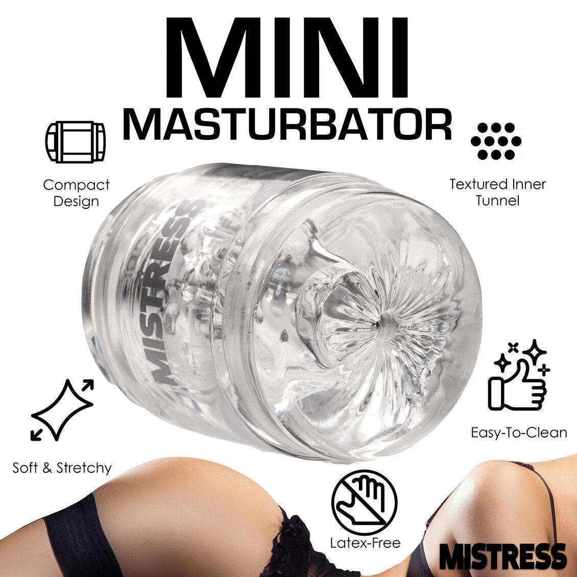 Curve Toys | Mistress Double Shot - Pussy & Ass Mini Masturbator