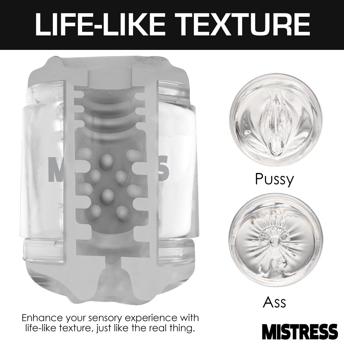 Curve Toys | Mistress Double Shot - Pussy & Ass Mini Masturbator