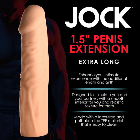 Curve Toys | JOCK Extra Long 1.5" Penis Extension Sleeve - Light