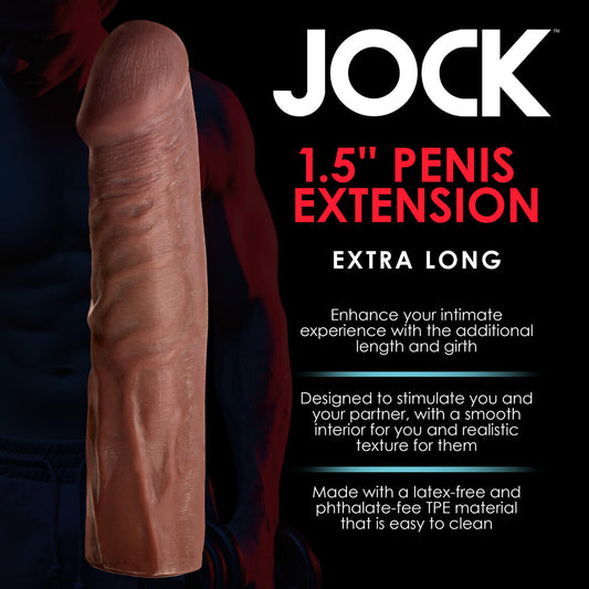 Curve Toys | JOCK Extra Long 1.5" Penis Extension Sleeve - Dark