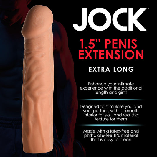 Curve Toys | JOCK Extra Long 1.5" Penis Extension Sleeve - Medium