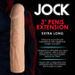 Curve Toys | JOCK Extra Long 3" Penis Extension Sleeve - Light