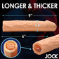 Curve Toys | JOCK Extra Long 3" Penis Extension Sleeve - Light