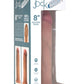 Curve Toys | Jock 8" Dual Density Silicone Dildo Dong - Light
