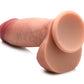 Curve Toys | Jock 7" Dual Density Silicone Dildo With Balls - Light