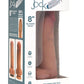 Curve Toys | Jock 8" Dual Density Silicone Dildo With Balls - Light