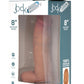 Curve Toys | Jock 8" Dual Density Silicone Dildo With Balls - Light