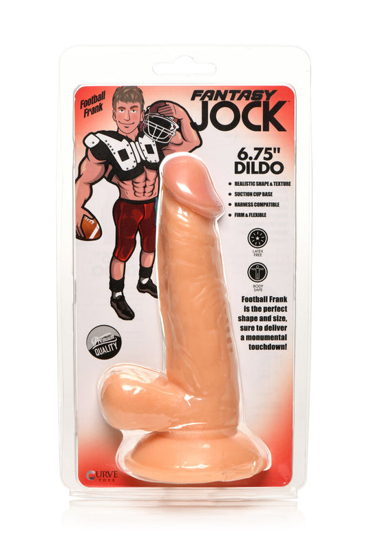 Curve Toys | Fantasy Jock Football Frank 6.75" Dildo with Balls - Light