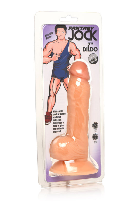 Curve Toys | Fantasy Jock Wrestling Wayne 7" Dildo with Balls - Light