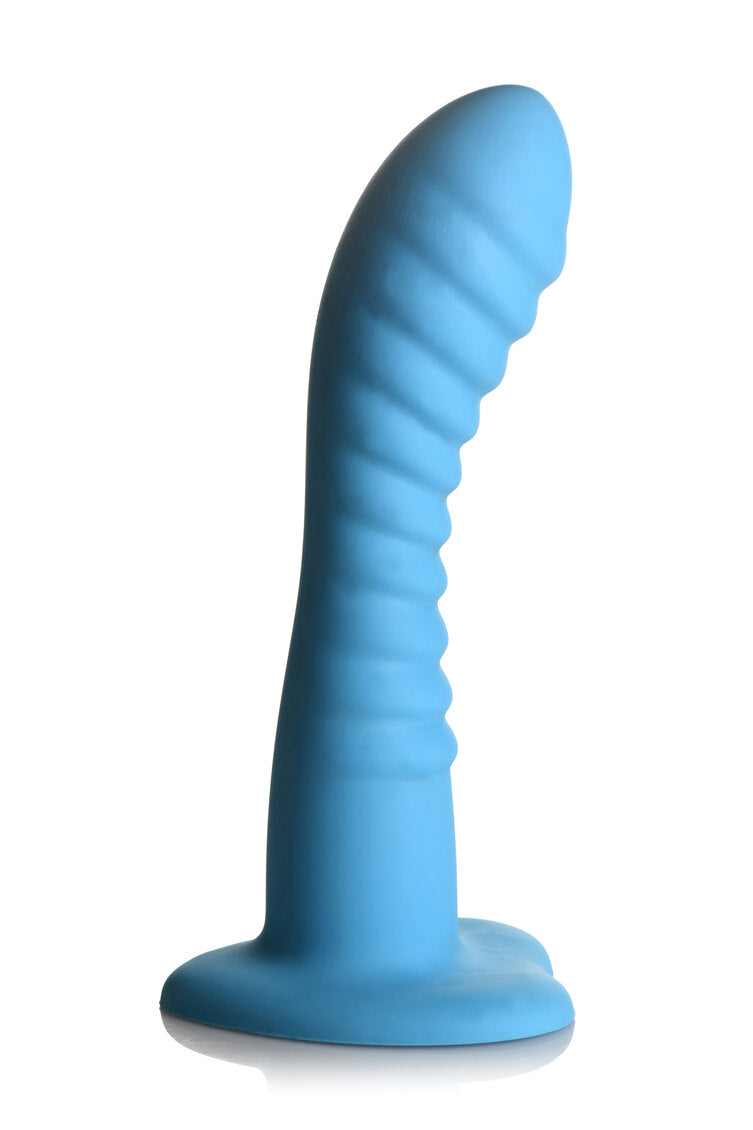 Curve Toys | Simply Sweet 7" Ribbed Silicone Dildo Blue