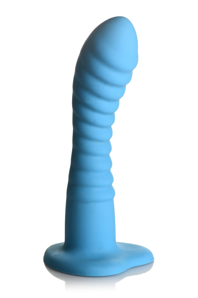 Curve Toys | Simply Sweet 7" Ribbed Silicone Dildo Blue