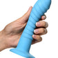 Curve Toys | Simply Sweet 7" Ribbed Silicone Dildo Blue