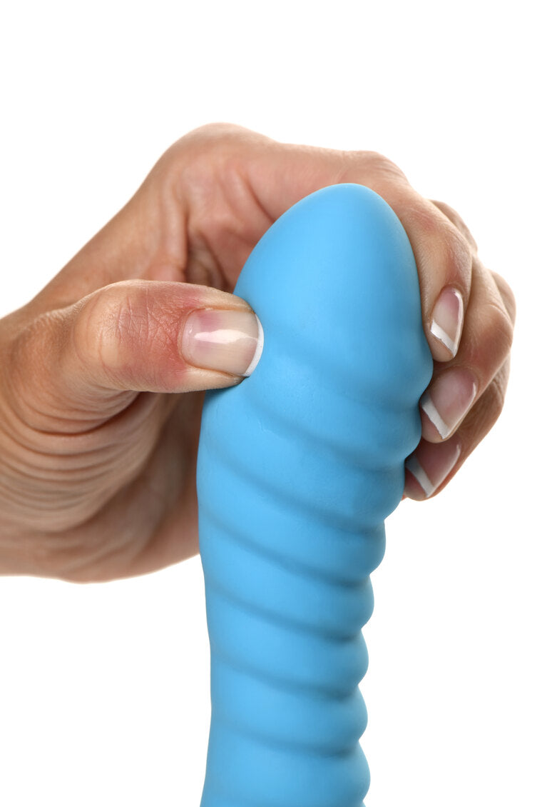 Curve Toys | Simply Sweet 7" Ribbed Silicone Dildo Blue