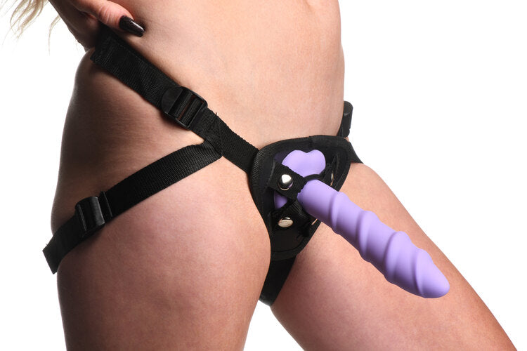 Curve Toys | Simply Sweet 7" Swirl Silicone Dildo Purple
