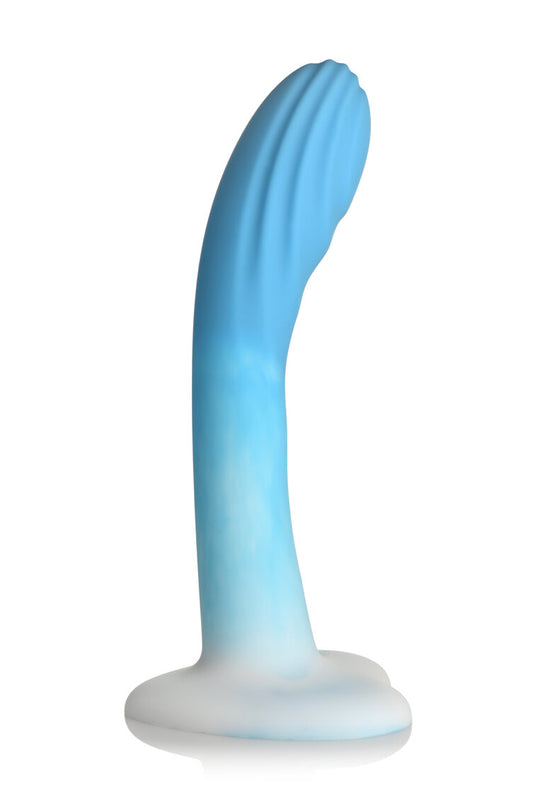 Curve Toys | Simply Sweet 7" Ripple Silicone Dildo Blue White