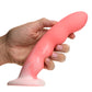 Curve Toys | Simply Sweet 8" Wavy Silicone Dildo Pink White