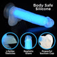Curve Toys | LolliCock 7" inches Glow-In-The-Dark Silicone Dildo w Balls Blue