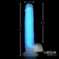 Curve Toys | LolliCock 7" inches Glow-In-The-Dark Silicone Dildo w Balls Blue