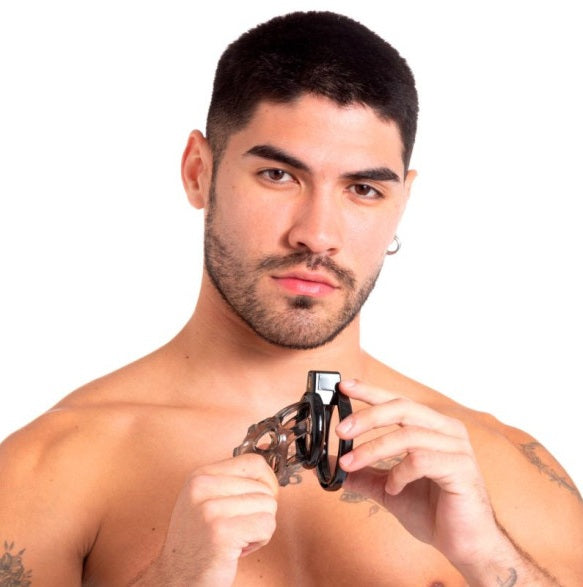 Sport Fucker CellMate Gladiator Size 1 Soft Cock Cage with Pussification Plug