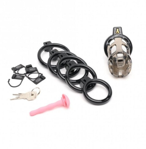 Sport Fucker CellMate Gladiator Size 1 Soft Cock Cage with Pussification Plug