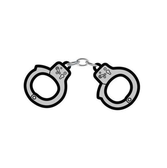 Wood Rocket Handcuffs Enamel Pin