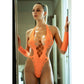 Killer Legs Never Lose Me Cut-out Bodystocking Orange Size OS