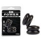 CHISA GK Power Double Stacked Dual Pleasure Ring Black