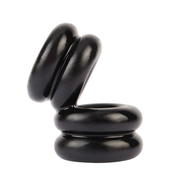 CHISA GK Power Double Stacked Dual Pleasure Ring Black