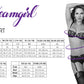 Dreamgirl Draped Fringe Chemise & G-String Midnight Size M/L/XL