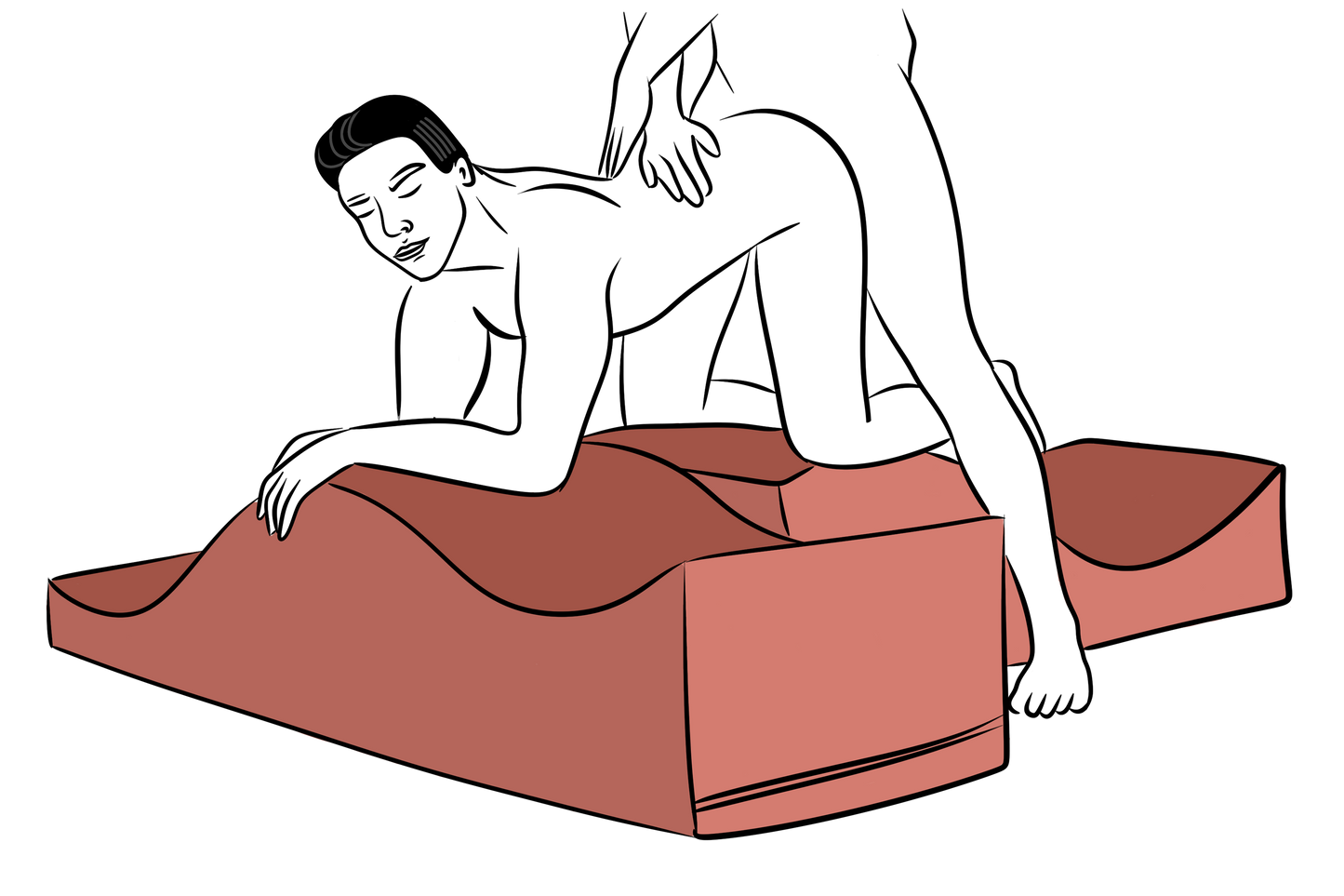 Liberator Equus Wave Espresso - Sex Positioner Furniture