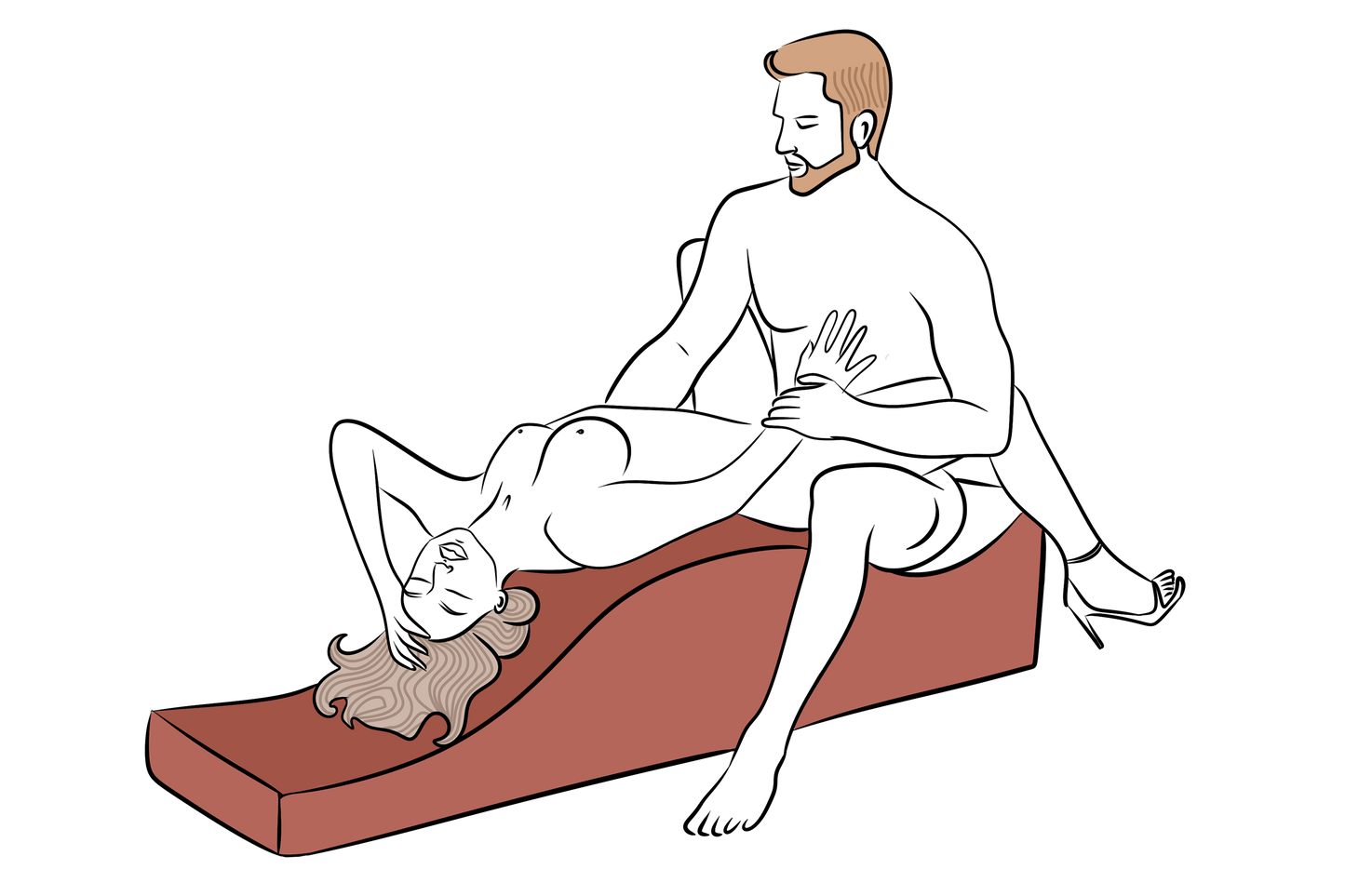 Liberator Equus Wave Espresso - Sex Positioner Furniture