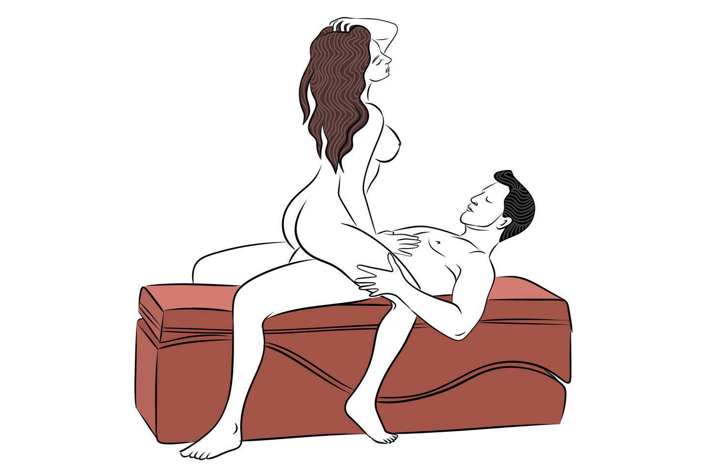 Liberator Equus Wave Espresso - Sex Positioner Furniture