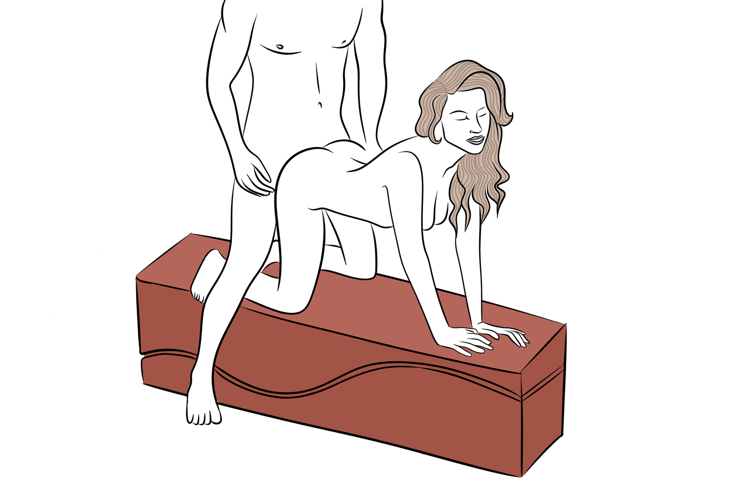 Liberator Equus Wave Espresso - Sex Positioner Furniture