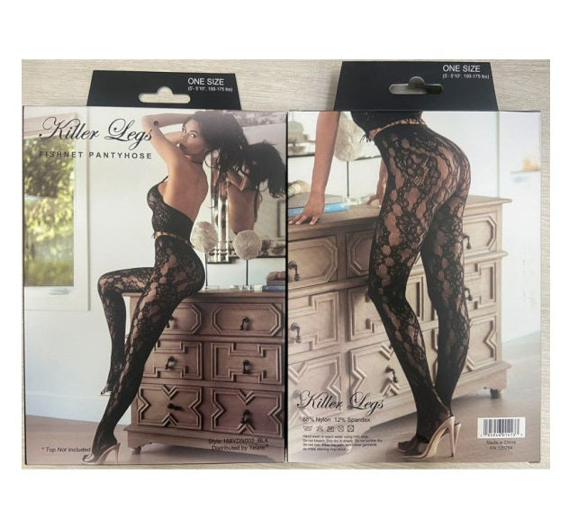 Killer Legs Bombshell Fishnet Body Stocking with Thong Red Size OS