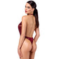 Noir Kink Royal Draped Plunge Bodysuit Red Size XS/S/M