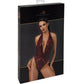Noir Kink Royal Draped Plunge Bodysuit Red Size XS/S/M
