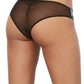 Dreamgirl Faux Leather Zippered Panty Black Size M/L/XL