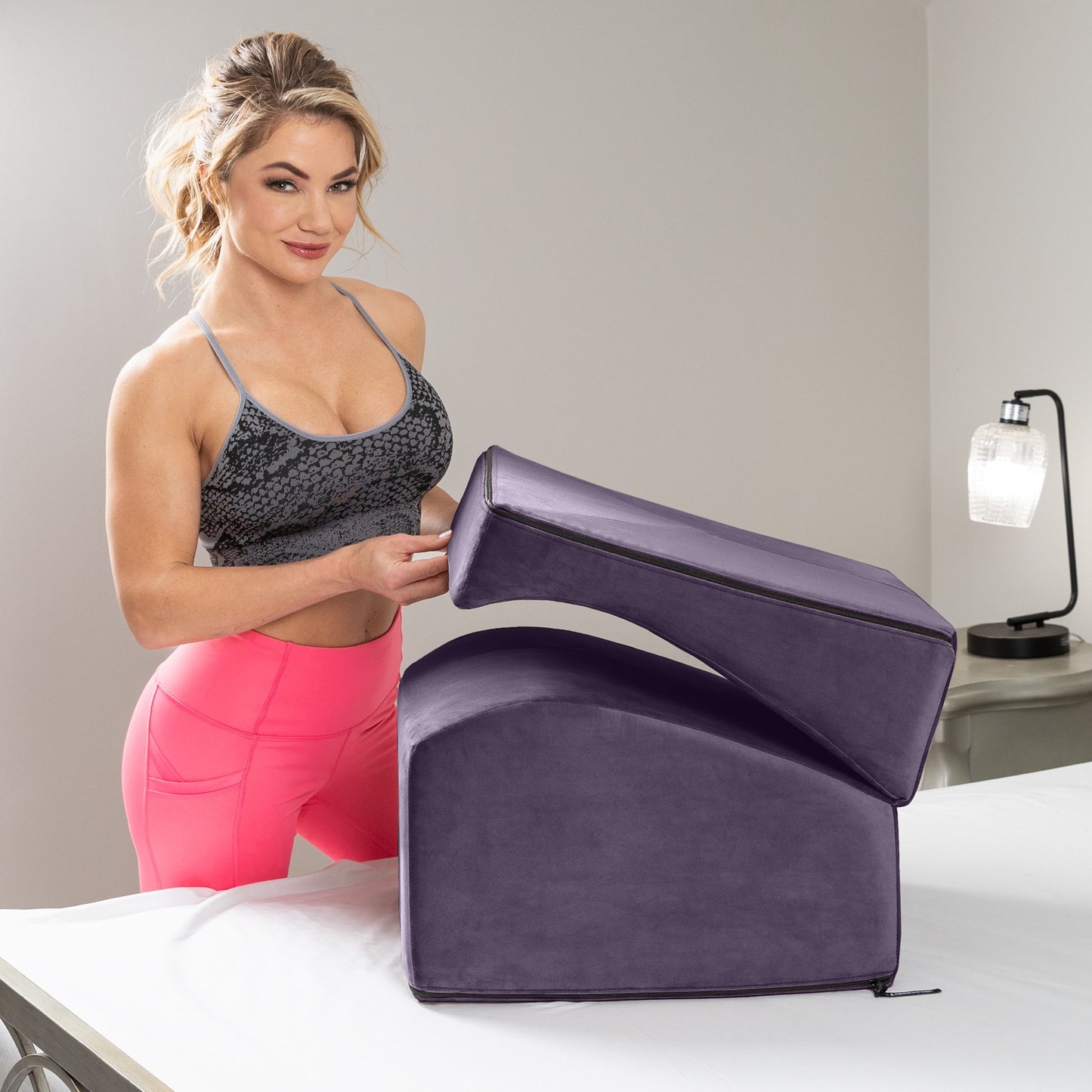 Liberator Flip Ramp Plum - Stylish Contoured Sex Pillow Positioner