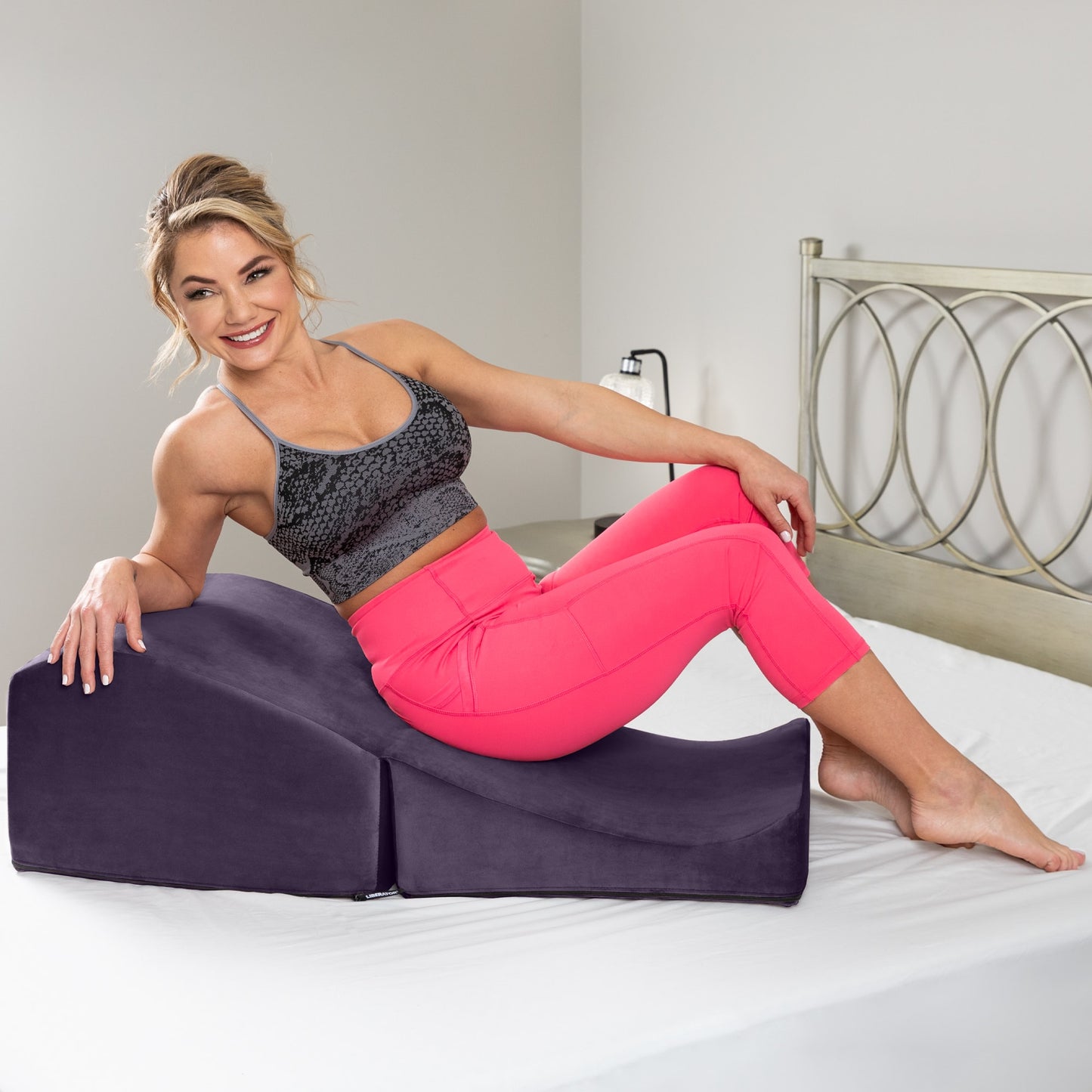 Liberator Flip Ramp Plum - Stylish Contoured Sex Pillow Positioner