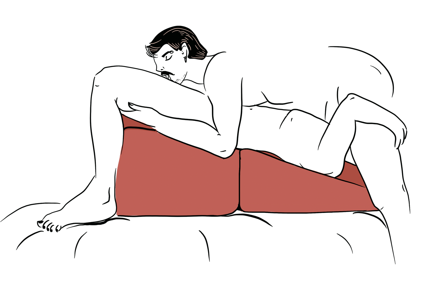 Liberator Flip Ramp Plum - Stylish Contoured Sex Pillow Positioner