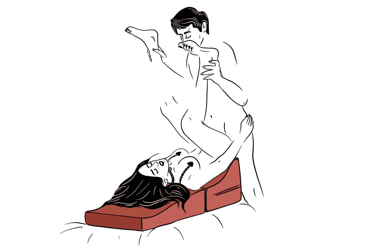 Liberator Flip Ramp Plum - Stylish Contoured Sex Pillow Positioner